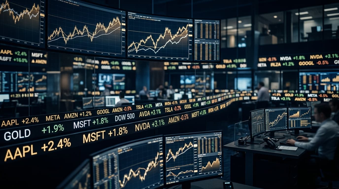 Stocks news banner